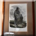 A23. Framed German "Indianer" engraving. 